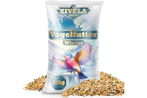 ZIVELA 30 kg de nourriture pour oiseaux sauvages d'hiver - Mélange gras de qualité supérieure - Nourriture pour oiseaux sauvages pour les jours froids - 30 kg