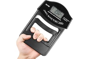 WIYETY Digital handkraftsmätare handdynamometer: Elektronisk greppkraftsmätare 396 lb/180 kg, LED Display Grip styrketränare
