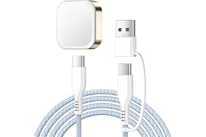 LVFAN Charger for Samsung Galaxy Watch 7, Portable Charger Cable Nylon Braided Cord, Detachable Charger for Samsung Galaxy Watch 7/Ultra/6/6 Classic/5 Pro/5/4/4 Classic/3, Active 2/1