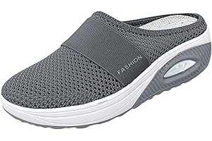 EQWIGKEIT Orthopädische Schuhe Damen Air Cushion Slip On Walking Orthopedic Walking Shoes Freizeit Mesh Atmungsaktiv Freizeitschuhe Hausschuhe mit Fussbett Frauen Sneaker Turnschuhe Sportschuhe