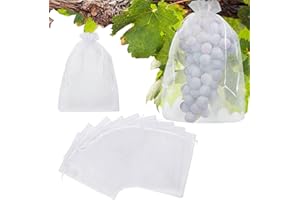 ‎HYWEAN HSAFE Hywean Hsafe Traubenschutzbeutel 20x30cm, 50 Stücke Obst Schutzbeutel Organzabeutel mit Zugband, Frucht-Schutzbeutel Garten Netzbeutel zum Schutz vor Wespenfrass Vögel