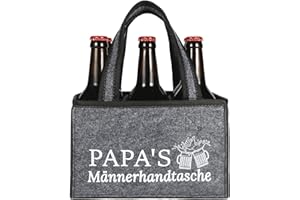 Anicy Papa Geschenk Männer, Lustige Papa Geburtstagsgeschenk, Witzige Vatertagsgeschenk für Papas, Papa's Männerhandtasche Bier, Geschenk Papa's Geburtstag von Kindern