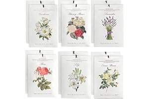 WINUOYANG Scented Sachets, 12Pcs Wardrobe Fresheners Drawer Fresheners Fragrance Sachet Bags Long-Lasting 6 Scents, 120 x 190 cm (Style-1)