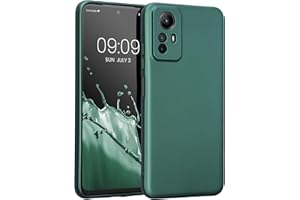 kwmobile Carcasa Compatible con Xiaomi Redmi Note 12S Funda - Funda Ultrafina de TPU con Bordes elevados - petróleo Metalizado