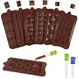 3 Moules Tablette Chocolat Silicone 6 Cavités - Moule Chocolat Antiadhésif Sans BPA
