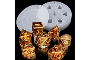 ‎EPODA EPODA Silikonform Würfel Groß, Epoxidharz Form Würfel, Dnd Würfel Silikonform, Silikonformen GießFormen Würfel, Polyedrische Würfelformen 7 Formen