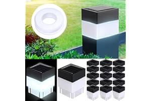 flysclean 20 Pack Solar Fence Post Cap Lights 2 x 2 Inches Solar Post Caps Solar Fence Lights for Garden, LED Fence, Solar Post, Cap Lights, Street Light, Gazebos, Street Wall, White Light