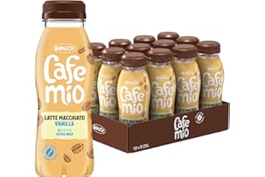 Cafemio Latte Macchiato Vanilla | Eiskaffee-Genuss To-Go | Einzigartiger Kaffeegeschmack mit bester Alpenmilch aus Österreich | nicht kühlpflichtig | ohne Konservierungsstoffe | 0,25 L PET-Flasche