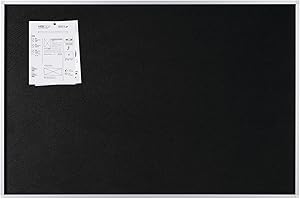 Bi-Office FA0209830 New Generation Tableau d'affichage en Feutre/Cadre en Aluminium 60 x 45 cm Noir