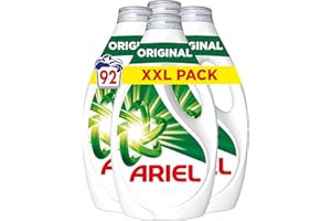 Ariel Original Lessive Liquide, 92 Lavages (23x4), Action Détachante En 1 Seul Lavage, Impeccable Même à Froid, Fabriqué en France