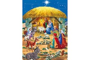 Caltime Religious Nativity Traditional Christmas Advent Calendar with Pictures 491771 491771