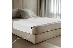 ‎HUNAIGEE HUNAIGEE Erdungslaken 100x200cm Erdungsbettlaken Erdungsmatte für Bett mit EU Erdungskabel Erdungslaken Grounding Sheet für Besseren Schlaf Erdenergie und Rückgewinnung Silberfaser Beige