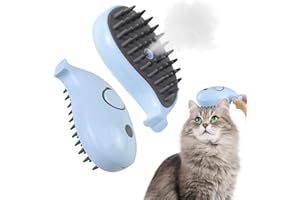 ZLYSYCM 3 En 1 Cepillo Vapor Para Gatos, Spray Autolimpiante Cepillo Para Gatos Con Vapor - Para Eliminar Los Enredos Y El Pelo Suelto De Gatos O Perros, Apto Para Todo Tipo De Mascotas De Pelo Corto Y Largo