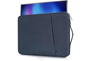 CASEDEER Housse de Rangement pour Moniteur Portable de 46,7 cm, Compatible avec la Plupart des Grands écrans Portables de 47,5 cm, avec Poche, Bleu Marine (44,5 x 30,9 cm)