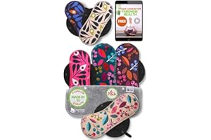 NATISSY Assorbenti Lavabili Cotone Biologico; Assorbenti Riutilizzabili 6-Pack (Taglia S+M) PRODOTTI IN EU; Assorbenti Lavabili Piccoli Kit Igienici per il ciclo mestruale, l’incontinenza e il dopo parto