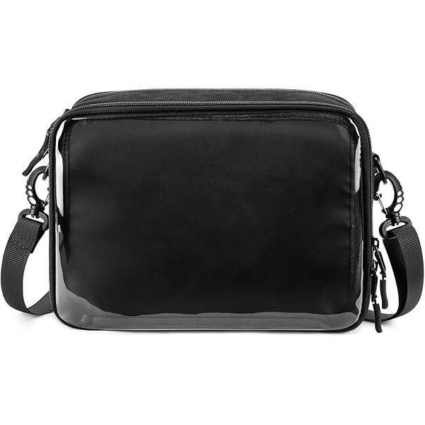 CoolChange Japanse Ita bag schoudertas met transparant kijkvenster | Itabag tas | 22 x 30 cm, Kleur: zwart