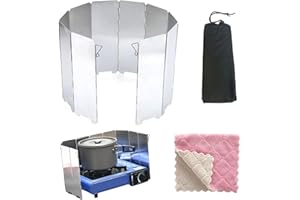 BUTYEAK Paravientos Cocina Camping Gas, Accesorios Camping Gas Portátil, Cortavientos Plegable Hornillo, Cocina Camping Plegable, Accesorios Hornillo Camping