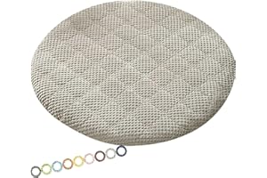 MCNDSI Rund Sitzkissen Stuhl Stuhlkissen 30/40/35/50/45 cm Sitzkissen Baumwolle Sitzpolster Stuhlauflage für Outdoor Indoor Gartenstuhl Küche oder Esszimmerstuhl(K8,1PC_12INCH/30CM)