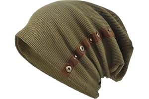 VECRY Uomo Berretti in Maglia Cappellini Skull Cotton Slouch Beanie Invernale Cappelli