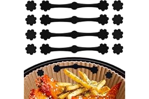 MUHOGXIO 4 Pack Magnete für Airfryer Backpapier,Air Fryer Magnet Silikon Schnalle Set für Pergamentpapier,Magnet für Heißluftfritteuse,Airfryer Zubehör,Heißluftfritteuse Zubehör für Ninja Philips Cosori