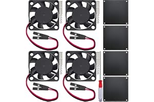 JYUDAUFU 4 st 3007 30 mm × 7 mm DC 5 V 8000 rpm borstlös fläkt med tillbehör, för DIY/test/pc/CPU/Robet/för Raspberry Pi 5/4