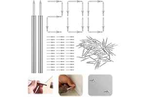 Gxlaihly 200 PCS Chiodo a Doppia Testa,Chiodi a Doppia Testa con Filetto per Battiscopa,Unghie a testa doppia,Battiscopa Chiodi Senza Cuciture,Set di Chiodi con Strumento Specifico per Manicotti (200)