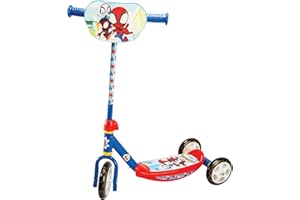 Smoby - Monopattino di Spidey a 3 ruote, Manubrio regolabile in altezza, Pedana antiscivolo, Struttura robusta, Leggero e trasportabile, Dai 3 anni in su, 7600750918