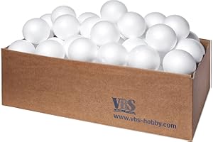 ‎VBS VBS XXL 50er-Pack Styroporkugeln ø 8cm weiß Kugel Basteln
