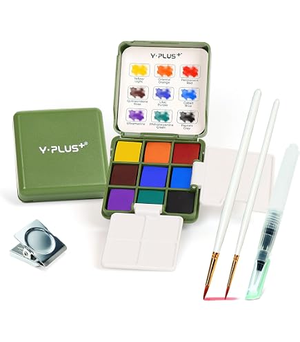 Creative Mark Aquarellpalette – Weiß, Kunststoff, Mit Deckel & Großer Mischfläche