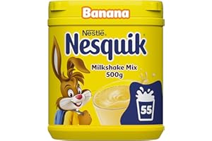 Nesquik Milkshake in polvere aromatizzato alla banana, con vitamina C e D, barattolo da 500 g (confezione da 1)