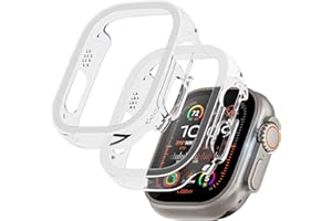 GEEDOOWIN 2 Stück [Nein Displayschutz] Schutzhülle für Apple Watch Ultra 3 (2025)/ Ultra 2 / Ultra 49mm, Ultradünne Rundum Rahmen Stoßstange hülle, Schockfest Hart PC Gehäuse Schutz, klar