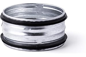 STEINBERG14 Ø 125mm / 5'' Spiral Duct Pipe Connector Coupling Made of Galvanized Steel with Rubber Sealing