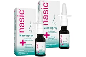 ‎NASIC nasic Nasenspray mit dem Wirkplus | Abschwellendes & wundheilungsförderndes Schnupfenspray für Erwachsene & Schulkinder | Mit Xylometazolin & Dexpanthenol | Sparset mit 2 x 10 ml