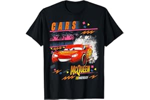 Disney Pixar Cars Lightning McQueen Palm Tree Sunset T-Shirt