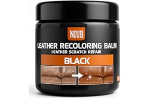 NIUB Leder Reparatur Set, Lederfarbe Autositze, Lederreparatur Creme, Auto Leder Reparatur Set, Leder Auffrischen, Färben, Flüssigleder & Lederfarbe, Schwarz