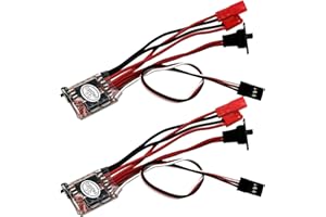 NUOFANY 30A ESC Gebürsteter elektronischer Geschwindigkeitsregler mit Bremse für DIY Mini RC Auto oder Boot Crawler Tank (2 Stück)