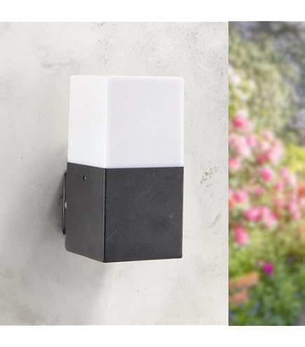 Universo Applique Da Esterno Grigia - Alluminio E Vetro IP44 Per Giardino E Terrazzo