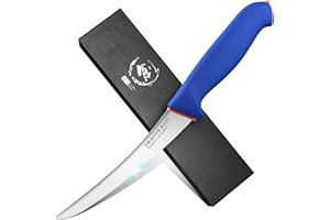 DRAGON RIOT Cuchillo deshuesador profesional, cuchillo chef de 6 pulgadas, cuchillo de cocina flexible, cuchillo jamonero para carne afilada, ideal para cocina, chef y parrilla al aire libre.