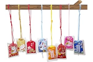 ARJDXDP Glück Segen Tasche Amulett Japanischer, amuleto de la Suerte, amuleto colgante para salud, Bolsa de bendición colgante para Bolsa, bolso de coche, arpillera (RY035)
