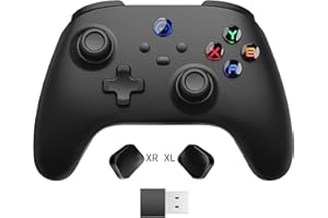 PALPOW PC Controller Wireless for Windows/Steam Deck/Switch 2 Pro, PC Game Controller with Paddles, Hall Effect Joysticks & Triggers with 2.4G Dongle, Bluetooth Gaming Gamepad for Android/iPhone (Black)
