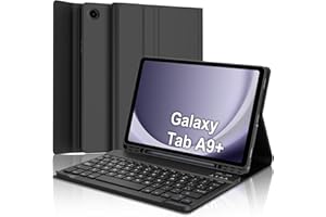 IVEOPPE Teclado Samsung Galaxy Tab A9 Plus 11 Pulgadas 2023, Funda Teclado Español Ñ Bluetooth Desmontable para Samsung Galaxy A9+ (SM-X210/X216/X218), Negro