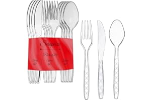 Seraphize Plastic Cutlery Set Pack of 120 (40 Spoons, 40 Fork & 40 Knives) Strong, Durable & Lightweight | Heavy Duty Reusable Cutlery Set | Dining Utensils for Events & for Everyday Personal Use
