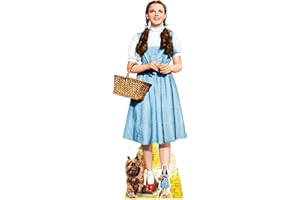 Star Cutouts Ltd Dorothy Follow The Yellow Brick Road The Wizard of Oz Life Size Cardboard Cut Out with Mini Table top, Multi-Colour, 148 x 55 x 148 cm