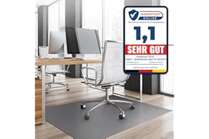 KARAT Neo - Esterilla protectora de suelo para suelos duros y silla de oficina para parqué laminado, grosor de 1,5 mm (gris oscuro, 90 x 150 cm)