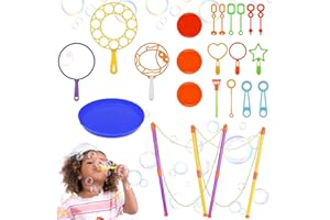 NAMIS Juego de burbujas de jabón para niños, 22 unidades, burbujas grandes, juego de burbujas de jabón, varita mágica, para interior y exterior, cumpleaños infantil, fiestas, bodas