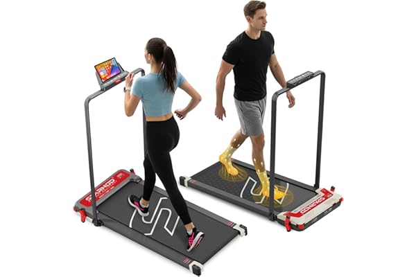 Sparnod Fitness STH-3007 3-in-1 Double-Sided Walking Pad Treadmill for Home Use with Acupressure Massage Pad, 5-Speed Modes, LED Display, Incline, 2.5HP Motor, Supports Up to 120kg