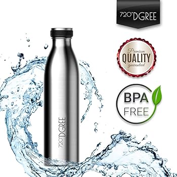 WENCO Edelstahl Trinkflasche 1 Liter - Isoliert & Auslaufsicher Für Heiße & Kalte Getränke