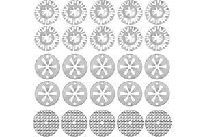 UptVin 25 Piezas Kit de Reparación de Protección Térmica, Discos de Sujeción de 30 mm, Hojas de Reparación de 52 mm para la Mayoría de los Coches