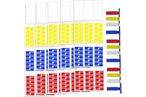 XINXINLOVEE 600 Stück Kabeletiketten 4 Farben Selbstklebend Beschreibbar Kabelkennzeichnung Wasserdicht Reißfest Kabelmarkierung für Kabelmanagement und Tägliche Markierung