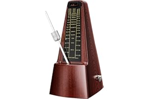 YUEMING Metrónomo mecánico universal, metrónomo con campana acentuada con campana de acento, metrónomo bajo con alto, reloj preciso para piano, guitarra, batería, saxofón, etc